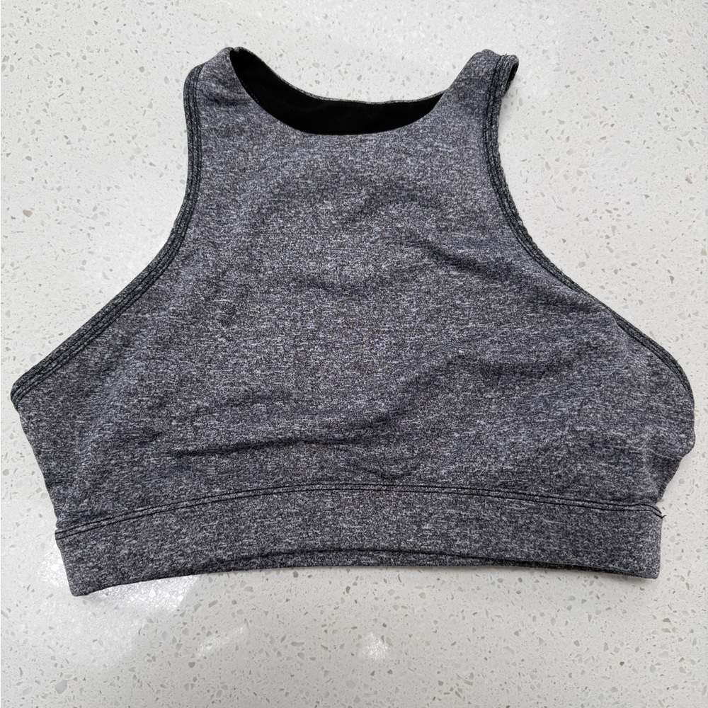 Charcoal Gray Chestee Sports Bra - Small